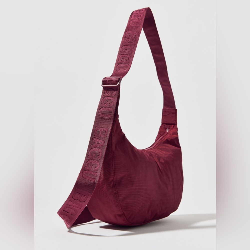 Baggu Oxblood Medium Crescent Bag NWT